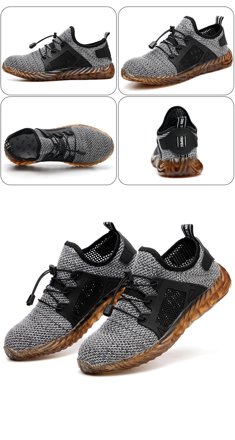 Summer Mesh Work Sneakers Lightweight Steel Toe Work Boots Indestructible Safety Shoe Breathable Construction Work Boot Footwear