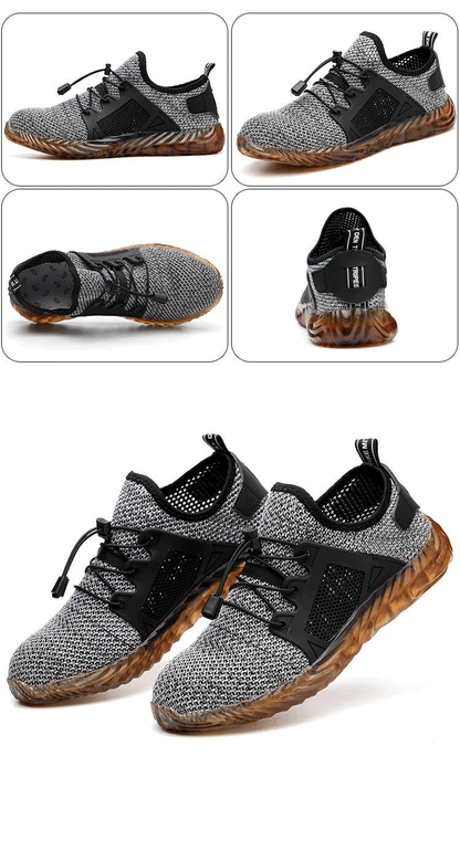 Summer Mesh Work Sneakers Lightweight Steel Toe Work Boots Indestructible Safety Shoe Breathable Construction Work Boot Footwear