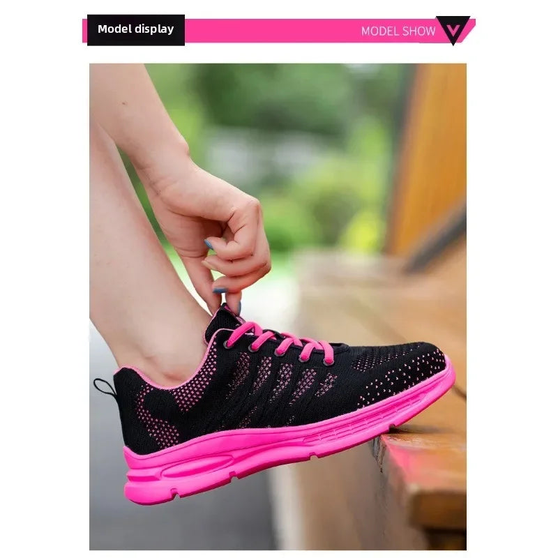 New Pink Work Shoes Women Work Sneakers Steel Toe Shoes Anti-smash Anti-puncture Safety Shoes Man Women Protective Shoes