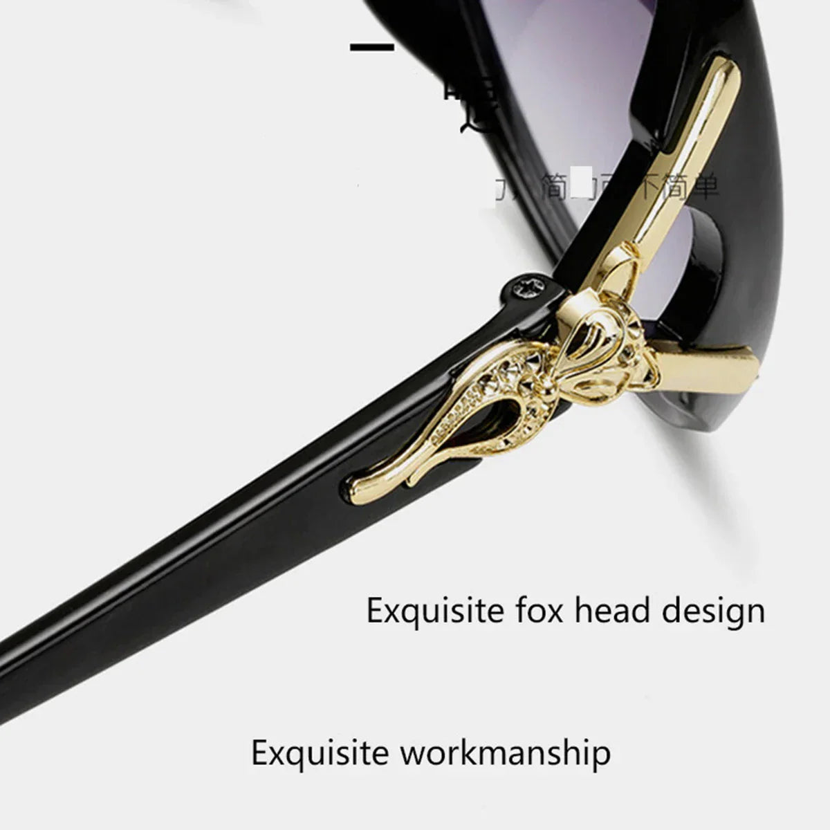 Ladies Fashion New Ladies UV Protection Sunglasses Shade Driving Big Frame Fox Head Sunglasses