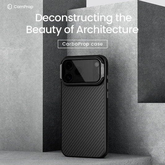 For iPhone 17 Pro Max / 17 Pro case CarboProp Fiber Magnetic Adapt Translucent Black Camera Cover Lens Back Cover Protection