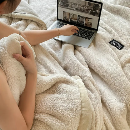 2025 New Comfortable Cotton Velvet Thickened Warm Coral Velvet Blanket Milk Velvet Long Velvet Light Luxury Blanket