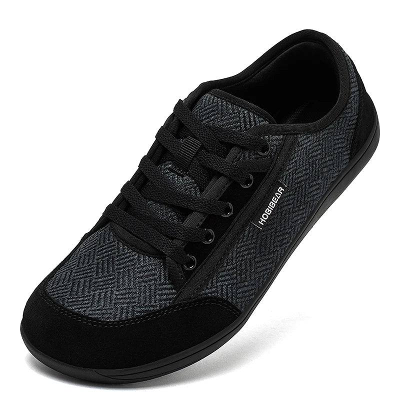 Unisex Barefoot Shoes Wide Toe Minimalist Zero Drop Walking Sneakers Lace-Up Outdoor Lightweight Casual Shoes