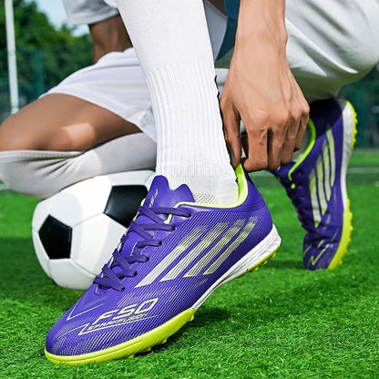 Men's High Top Soccer Shoes FG/TF Long Spikes Adult Football Boots Lightweight Professional Athletic Training