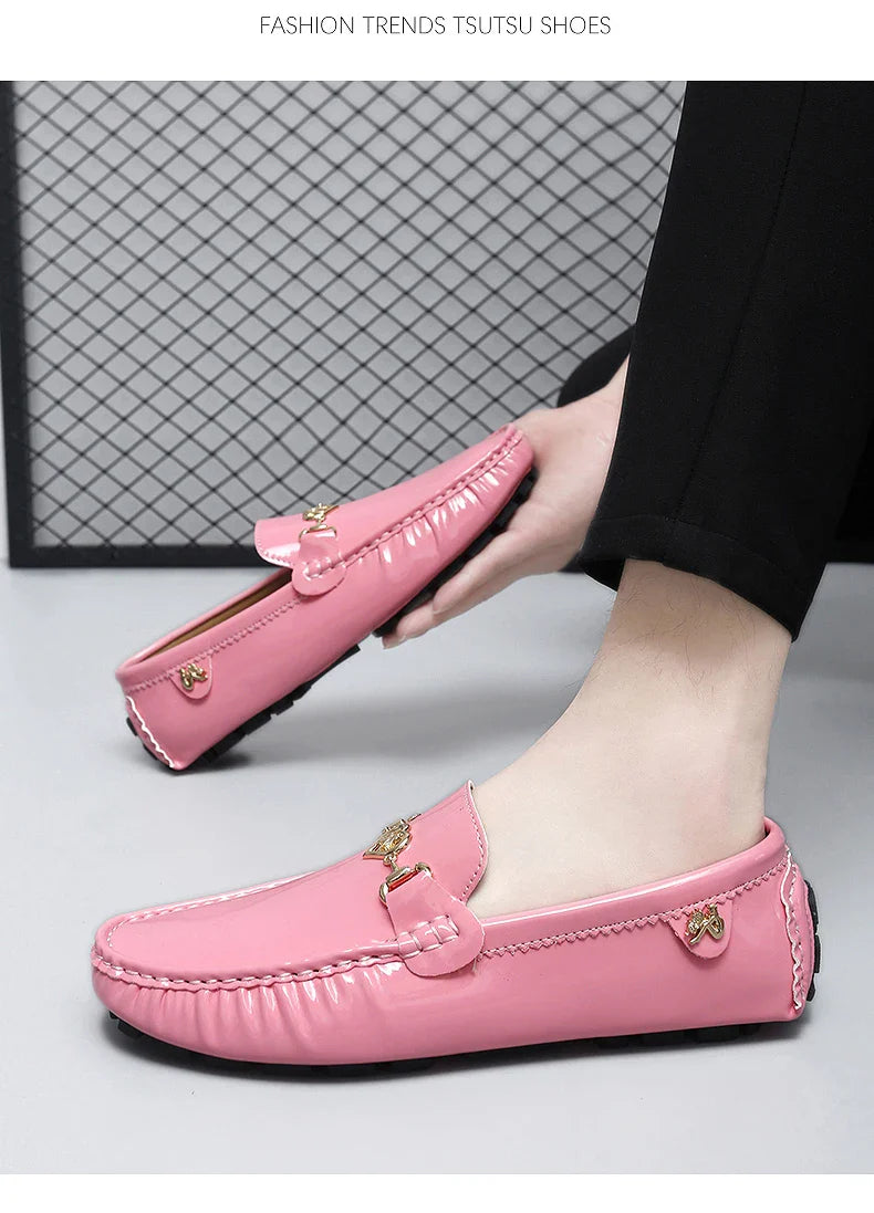 Shoes Women's 2025 New Soft Sole Slip-On Lazy Loafers Handmade Trbottomy Easiest for Match Men's Casual Driving Shoes