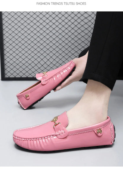 Shoes Women's 2025 New Soft Sole Slip-On Lazy Loafers Handmade Trbottomy Easiest for Match Men's Casual Driving Shoes