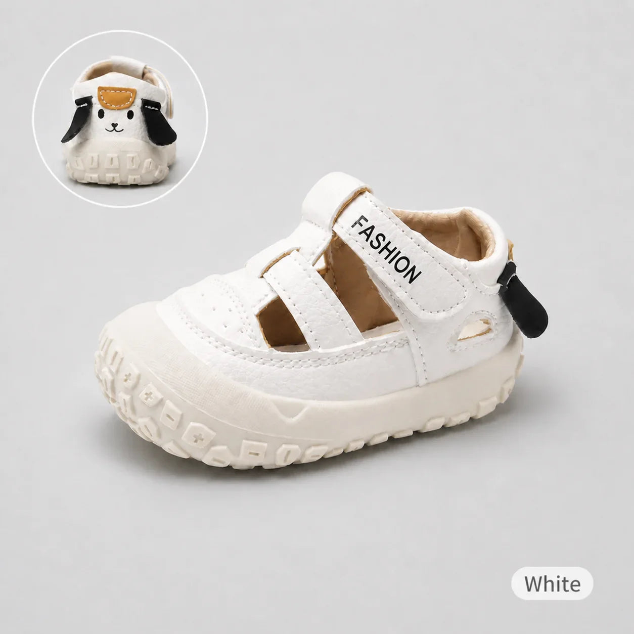 PU Leather Summer Sandals For Children Cute Dog Boy's Girl's Sandals Anti-slippery Ergonomics Barefoot Sandals For Children