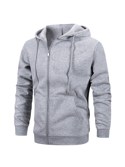 Men's Zip Hoodie Jacket Hooded Sports Outdoor Daily Basic Casual Autumn Winter Hoodies Sweatshirts Cardigan Jacket