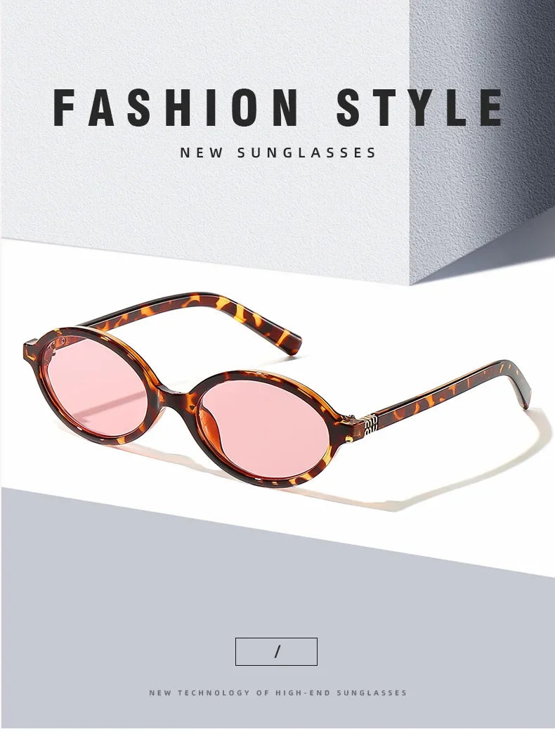 Designer UV400 Sunglasses Women Men New Trendy Oval Sun Glasses Ladies Vintage Small Round Gafas De Sol