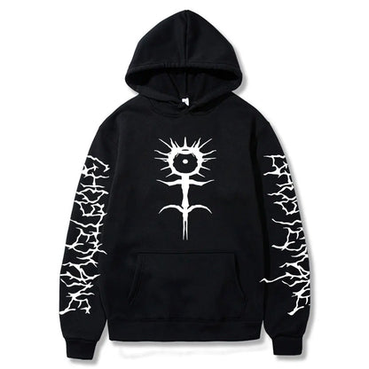 Ghostemane Double Sided Print Hoodie Men's Fashion Hip Hop Metal Rock Hoodies Gothic Oversized Sweatshirt Tracksuit Streetwear