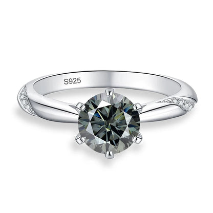 0.5ct 1ct 2ct Blue Pink Grey Moissanite Rings Gifts for Women 925 Sterling Silver Wedding Band Women's Ring Woman Rings