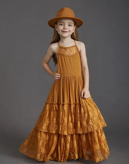 Summer Girls Lace Dresses Kids Flower Girl Wedding Princess Party Dress Vestidos Costume Children Clothing For 4-14Years
