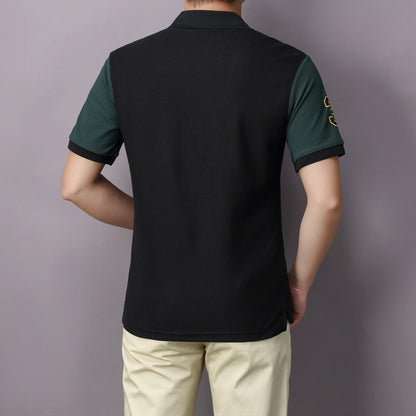 Men's polo shirt MIRACLE embroidery stitching color contrast classic fashion original design polo collar pure cotton breathable