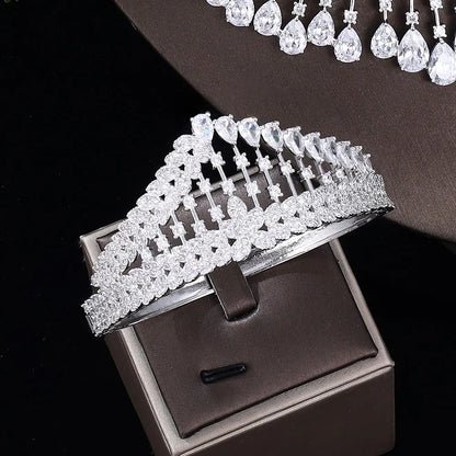 2023 Best selling African 4-piece Bridal Jewelry Set New Fashion Dubai Jewelry Set Women's Wedding Party Accessories Design