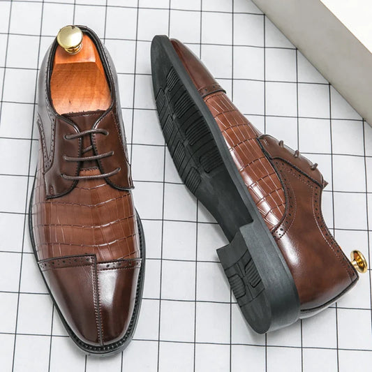 Classic Casual Business Shoes For Men High Quality Social Wedding Formal Leather Shoes Male British Men's Dress Shoes