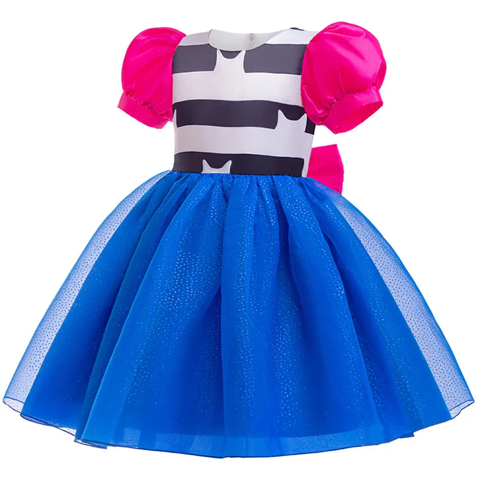 Cats Bow Princess Dress Girls Summer Doll House Cosplay Fancy Cute Frocks Children Holiday Halloween Birthday Party Gown
