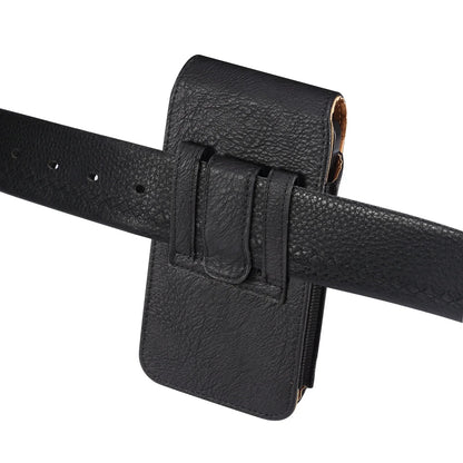 Universal Leather Men Waist Bag Mobile Phone Belt Clip Case For iPhone Samsung Galaxy Xiaomi Redmi Poco Oppo 7 Pro Holster Pouch