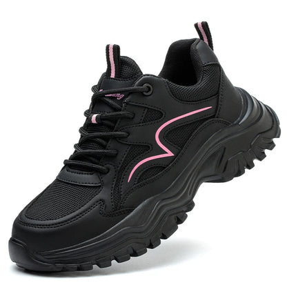 Safety Shoes Women Work Sneakers Structured Shoes Pneumatic-Proof Protective Shoes Work Boots Steel Toe Female Platform Shoes