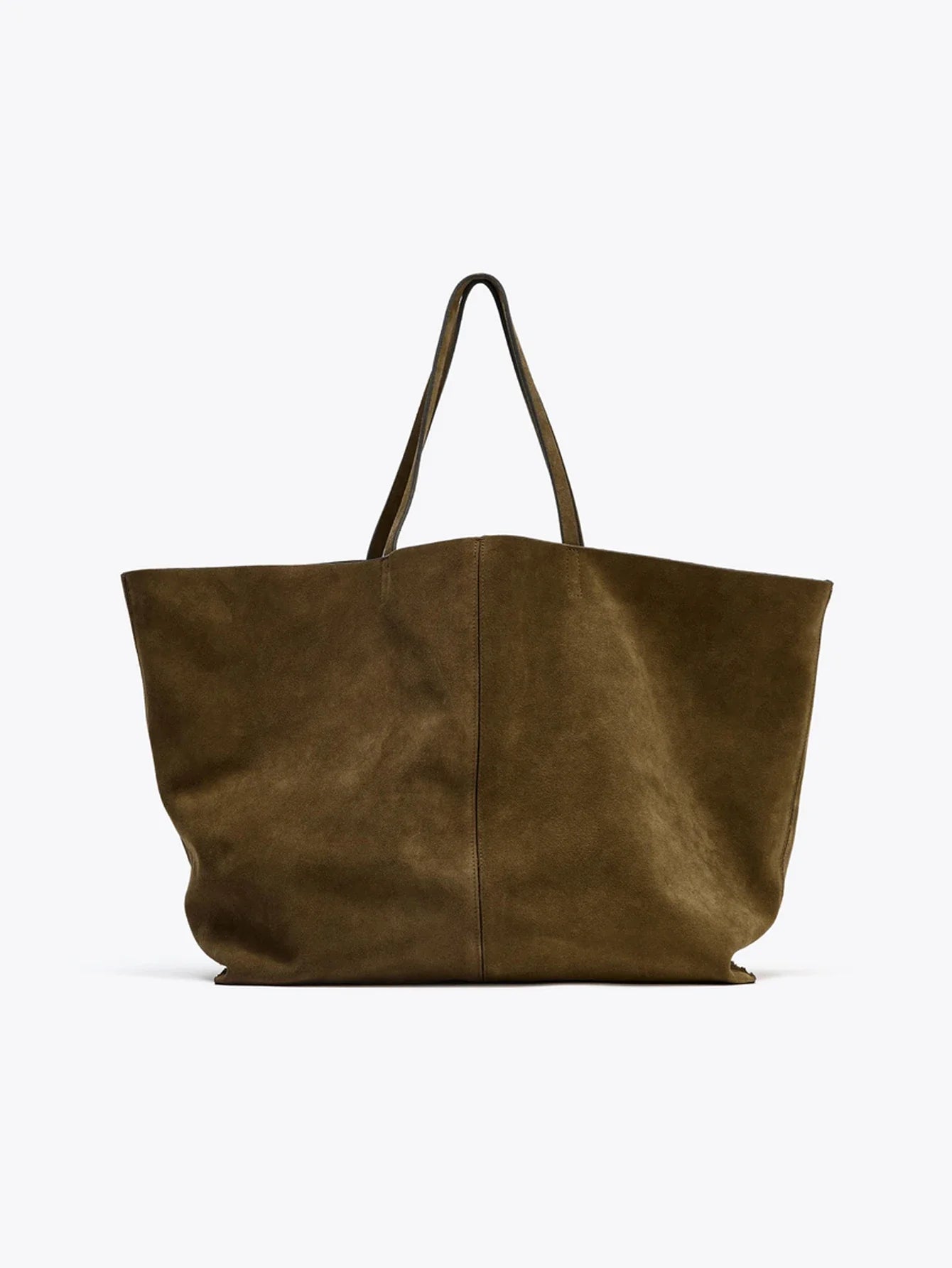 Ladies' single-shoulder bag, cowhide handbag, super large capacity shopping bag, solid-color single-shoulder tote bag, a gift fo