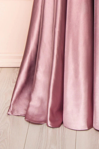 Elegant Bridesmaid Dress Cowl Neck Adjusted Spaghetti Silky-satin Fabric A-line Silhouette Wedding Women Long Gown