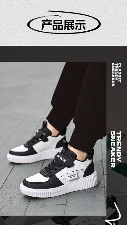Green Skateboard Shoes Kids Trainers Fashion Lightweight Children's Sports Shoes Comfortable Non-slip Casual Sneakers For Boys