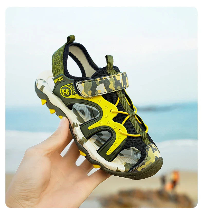 Outdoor Boys Sports Sandals Kids Summer Shoe Sneaker 2026 New Non-slip Soft Breathable Casual Walking Beach Water Sandal for Boy