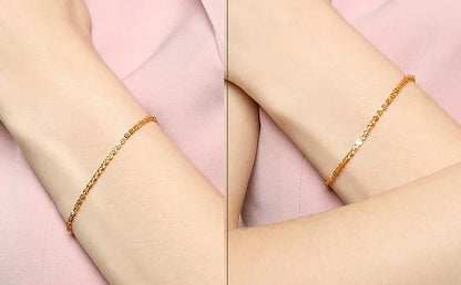 18k gold phoenix-tail bracelets for women yellow gold / rose gold bracelet