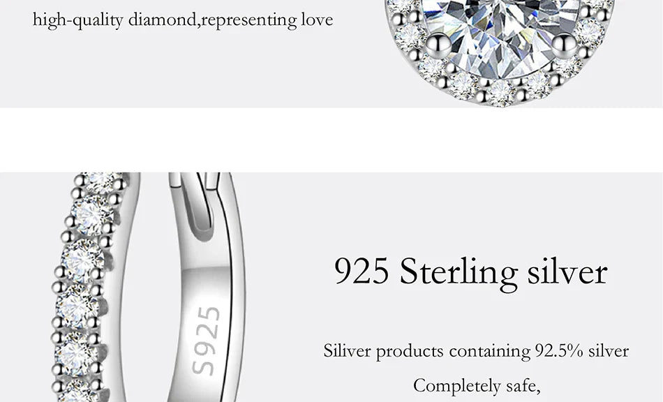 1CT Pear Cut Moissanite Earrings for Women S925 Pure Silver Laboratory Cultivated Diamonds Elegant Wedding Jewelry
