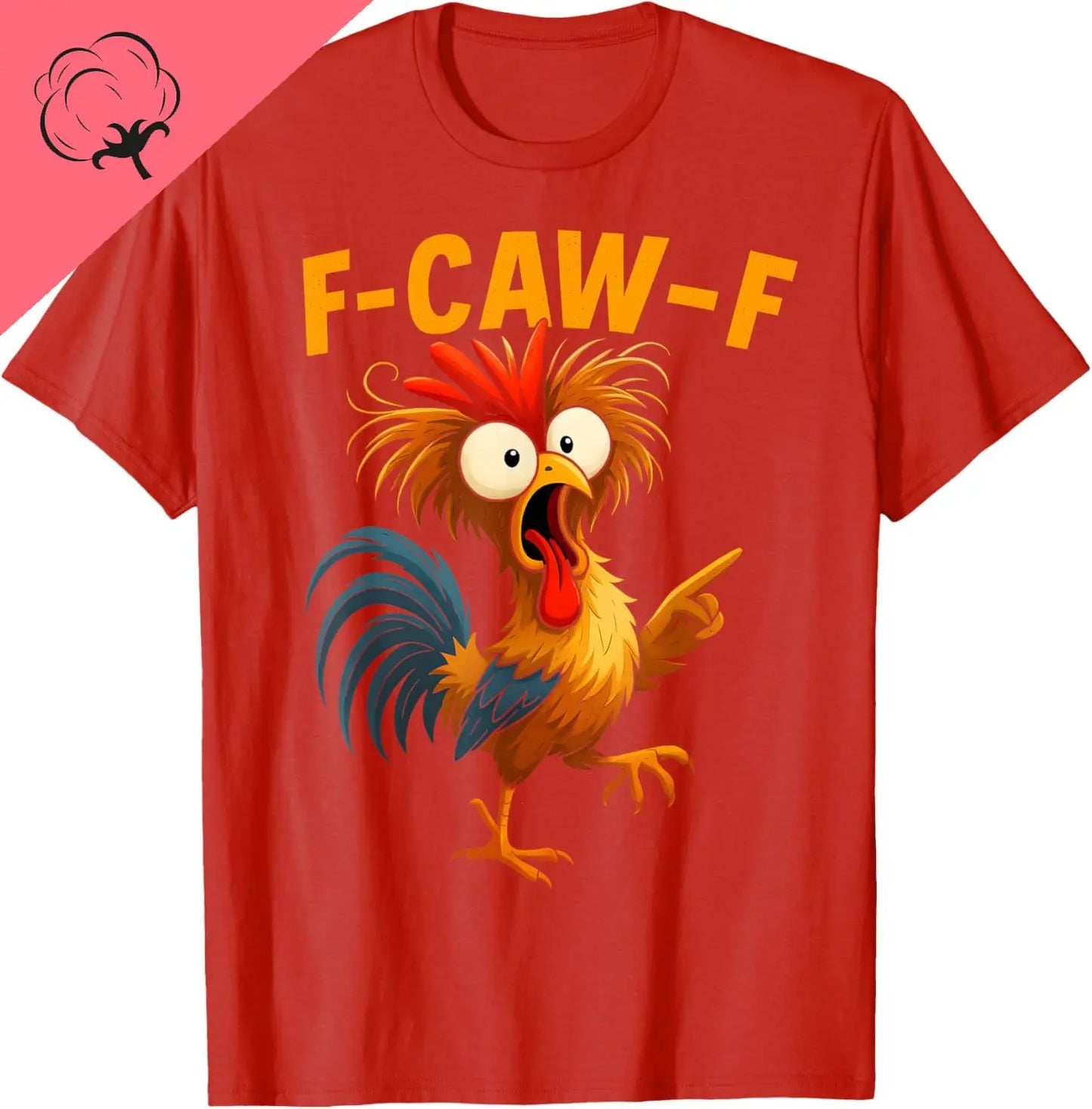F Caw F Rooster Funny Bird Fcawf Chicken Whisperer Fawk Off T-Shirt Mens Clothing Print on Demand Cotton Vintage Clothes