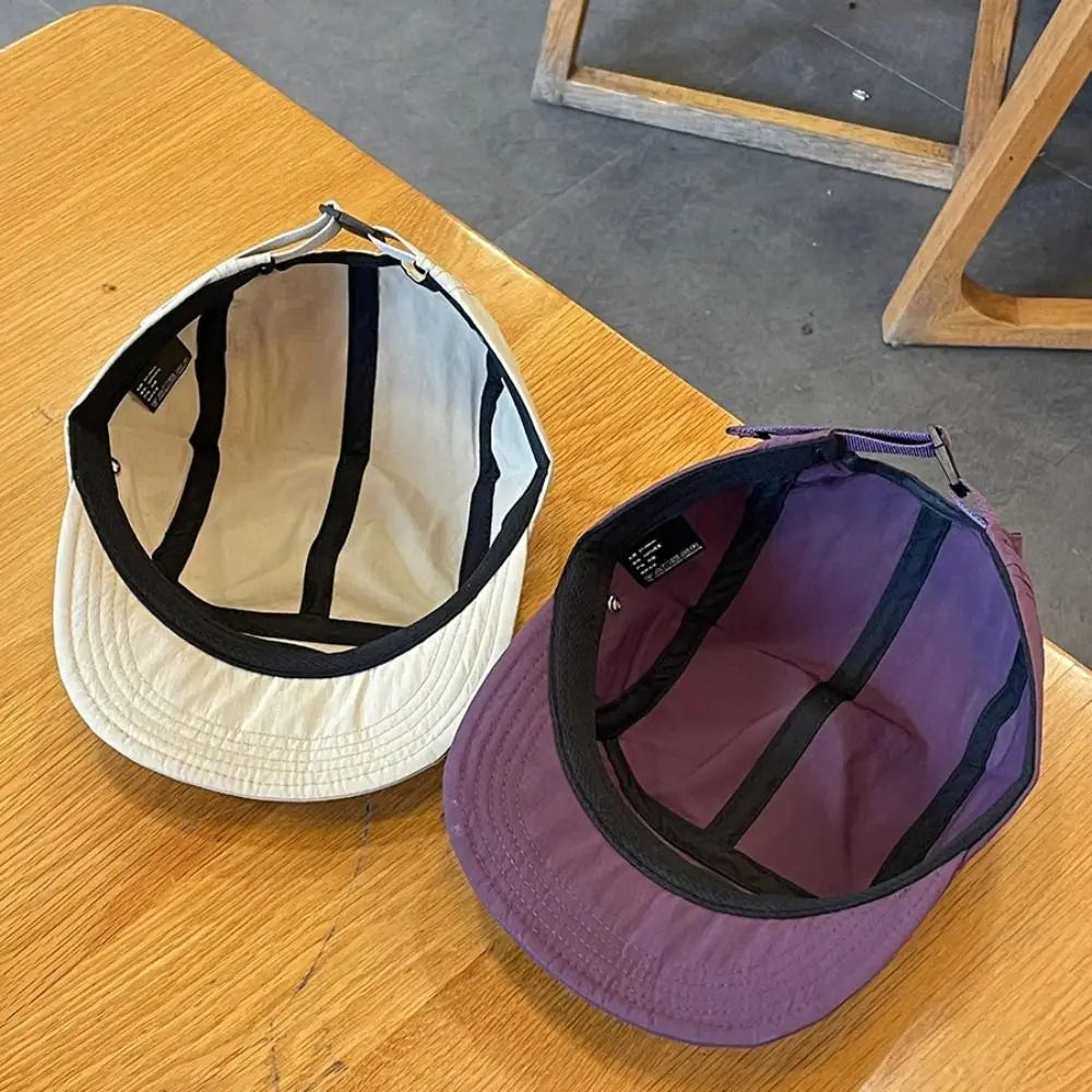 Japanese Retro Quick-drying Short Brim Baseball Caps Unisex Summer Outdoor Sunscreen Casual Versatile 5-flap Tooling Camping Hat