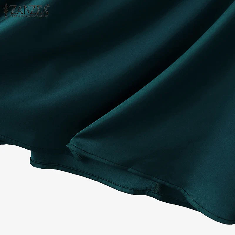 Women's Elegant Satin Midi Skirts High Waist Solid Color A-Line Skirt Summer Sophisticated Date Night Faldas de Mujer
