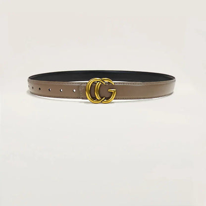 High Quality Luxury Designer Women's Fashion Genuine Leather Belts Female CG Letter Buckle  Dress Jeans Belts For Woman Elegant