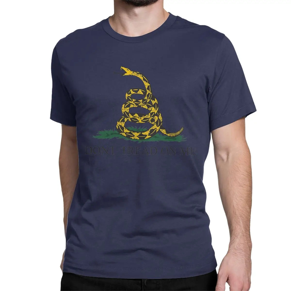 Men Women T-Shirts Dont Tread On Me American Liberty Or Death Leisure Pure Cotton Tees  Gadsden Flag T Shirts Crewneck Clothes