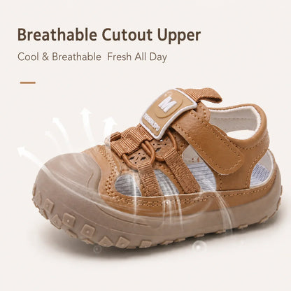 Hollow Out Summer Sandals For Children PU Leather Trend Fashion Boy's Girl's Sport Sandal Anti-slippery Ergonomics Kid's Sneaker