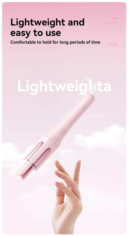 32mm Automatic Curling Iron with Negative Ion Ceramic Hair Care Buzzer Timer 4 Temperature Settings for Long Lasting Waves