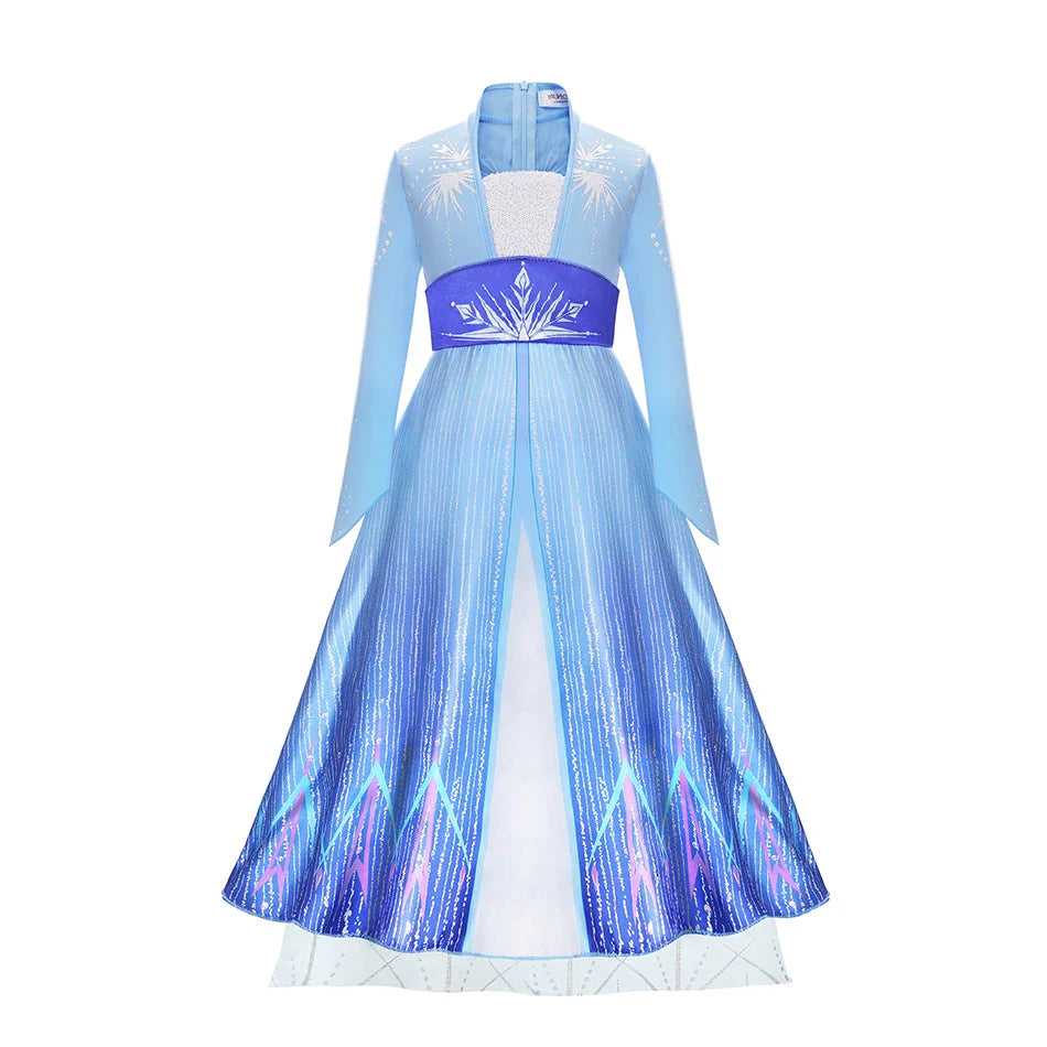 Children Costume Girl Dress Halloween Princess Cosplay Party Rapunzal Anna Elsa Birthday Clothes
