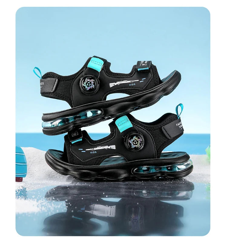 Summer New Air Cushion Sandals Children's Sports and Leisure Shoes Teenagers and Children Outdoor Water Beach Quick Drying Shoes