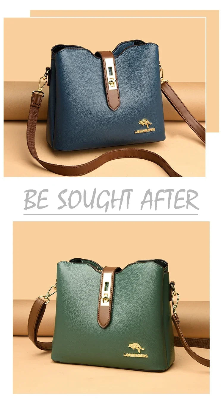 New High-quality Large Capacity PU Classic Women's Shoulder Bags 2025 Fashion Concise Light Luxury Versatile Style Crossbody Bag
