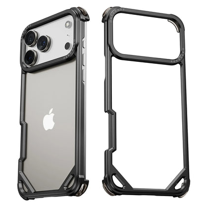 iPhone 17 Pro Max 17 Air Phone Case Aluminum Alloy Metal Frameless Shells Magsafe Minimalist Anti-Drop Protective Cover
