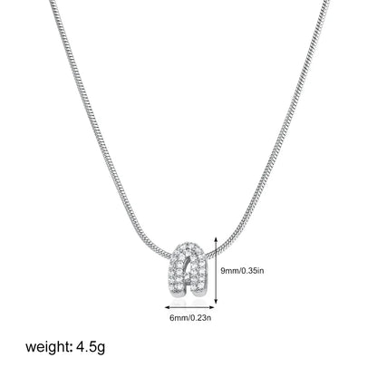 Fashion Tiny CZ Zircon Initial Alphabet Pendant Neckalce Gold Plated Stainless Steel A-Z Letter Necklaces Birthday Gifts Jewelry