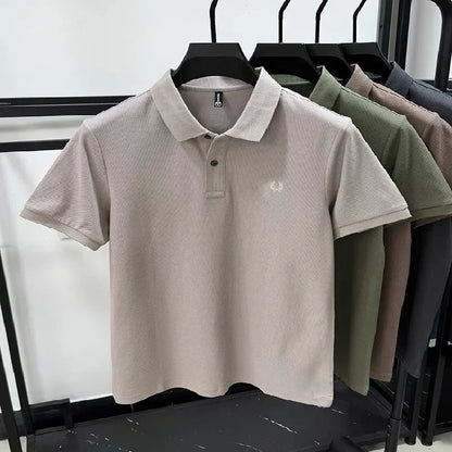 High quality men's heavyweight summer new cotton classic brand embroidered comfortable polo shirt breathable trendy short sleeve
