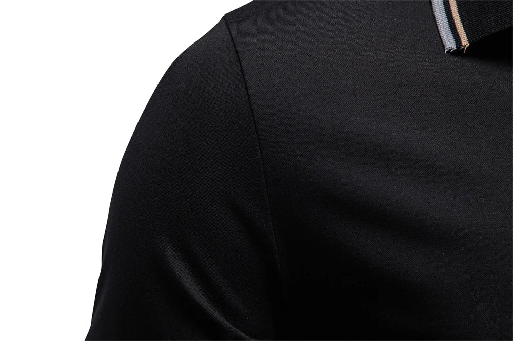 Men's Lightweight Breathable Polo Shirt Half Zipper Collar Solid Color Casual Summer Fashion Top