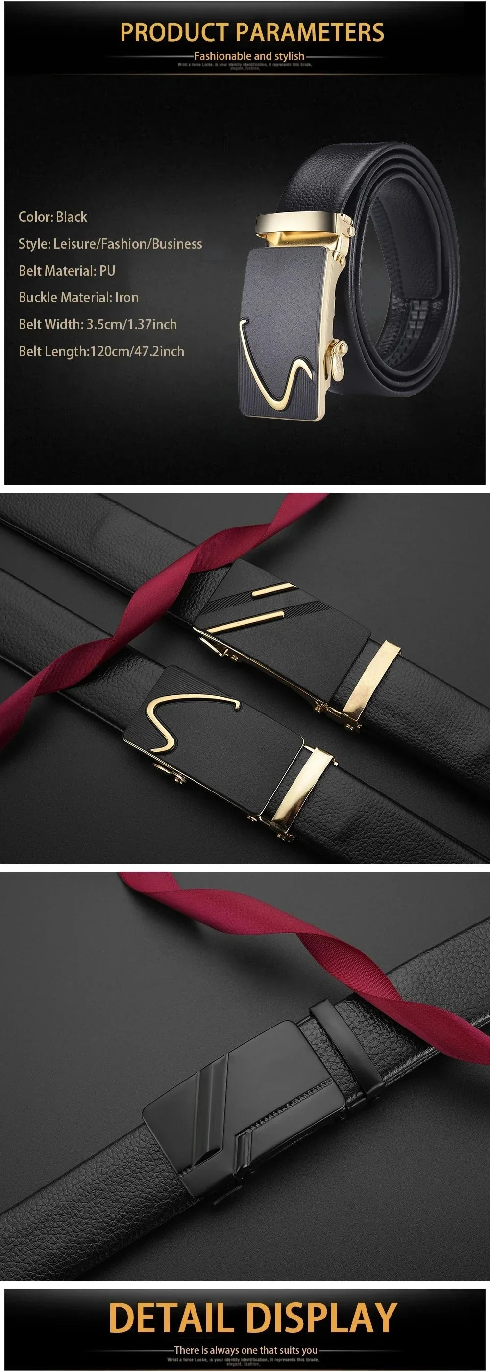 Fashion Business Men's Belt Genuine Luxury Brand Belt Metal Buckle Belt High-Quality PU Leather Soft Belt With Cargo Pants Jeans