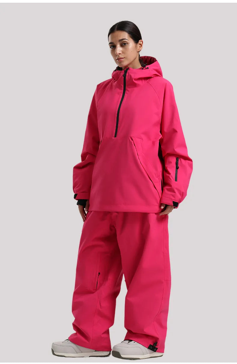 2025 Women's & Men's Slim Fit Ski Suit Set - Thermal Insulated Waterproof Snowboard Jacket & Pants for Outdoor Sports