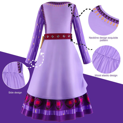 New Girls Carnival Wish Queen Amaya Cosplay Costume For Kids Birthday Party Princess Dress UP Children Role Play Fancy Outfits