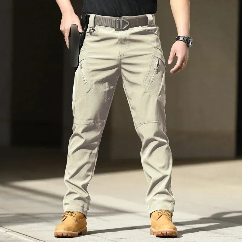 Mens Waterproof Cargo Pants Elastic Multiple Pocket Military Male Trousers Outdoor Joggers Pant Plus Size Tactical Pants Men