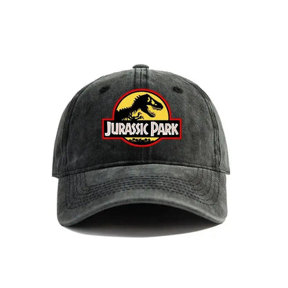 Jurassic Park Baseball Cap Distressed Hats Cap Dinosaur Men Retro Outdoor Summer Adjustable Hat Casual Versatile Sun Protection