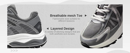 New Men Running Shoes Outdoor Casual Lightweight Breathable Sneakers Male Cushioning Non-Slip Vintage Sports Shoes