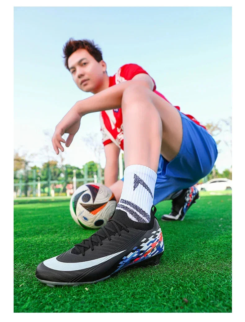 New Men Football Boots Unisex Non-Slip Outdoor Match Adult Comfortable Cleats Ultralight Soccer Shoes Sport Grass High-quality