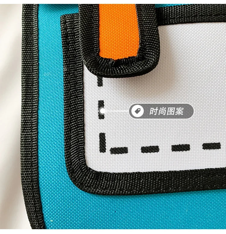 Two Dimensional 3d Multi-Functional Backpack Schoolbag Children 3-6 Grade Primary School Students
